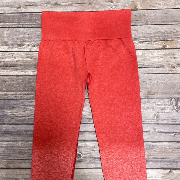 Gymshark Adapt Ombre Raspberry Red White Marl Marled Leggings XS - Picture 6 of 9